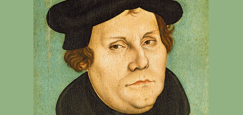 Porträtt målning Martin Luther